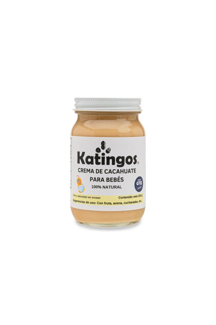 Crema de cacahuate para bebés sin azúcar 250g Katingos Familia Katingos